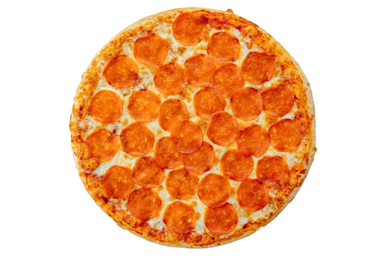 pizza on a white background